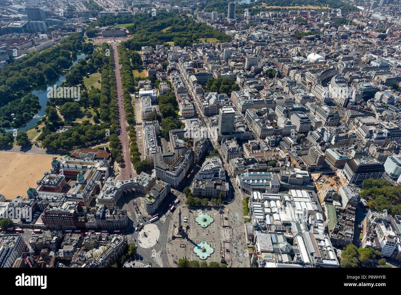 London Luftaufnahme von Buckingham Palace Stockfoto