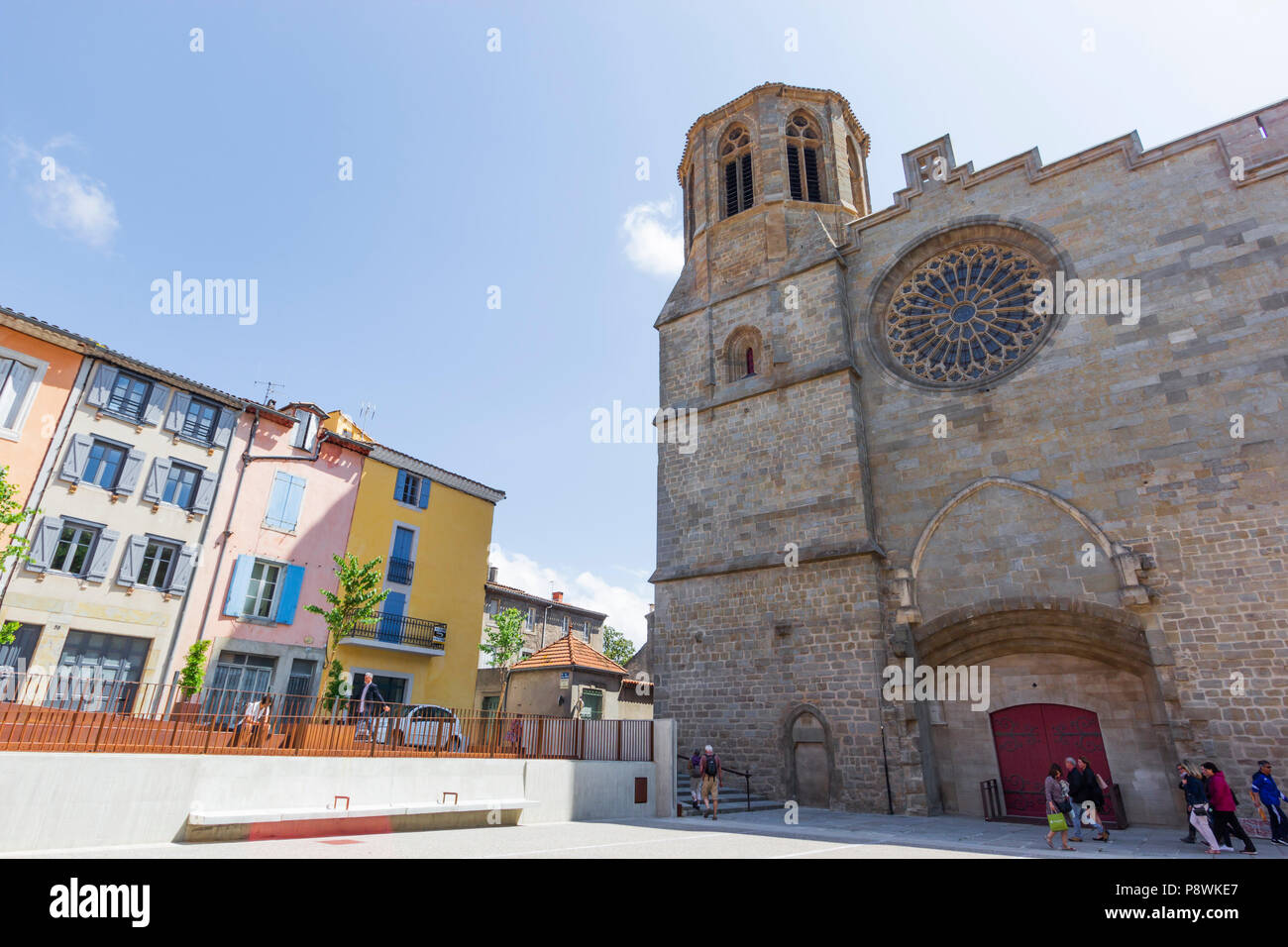 Kathedrale des Heiligen Michael von Carcassonne, Französisch Departement Aude, Occitanie Region, Frankreich. Stockfoto