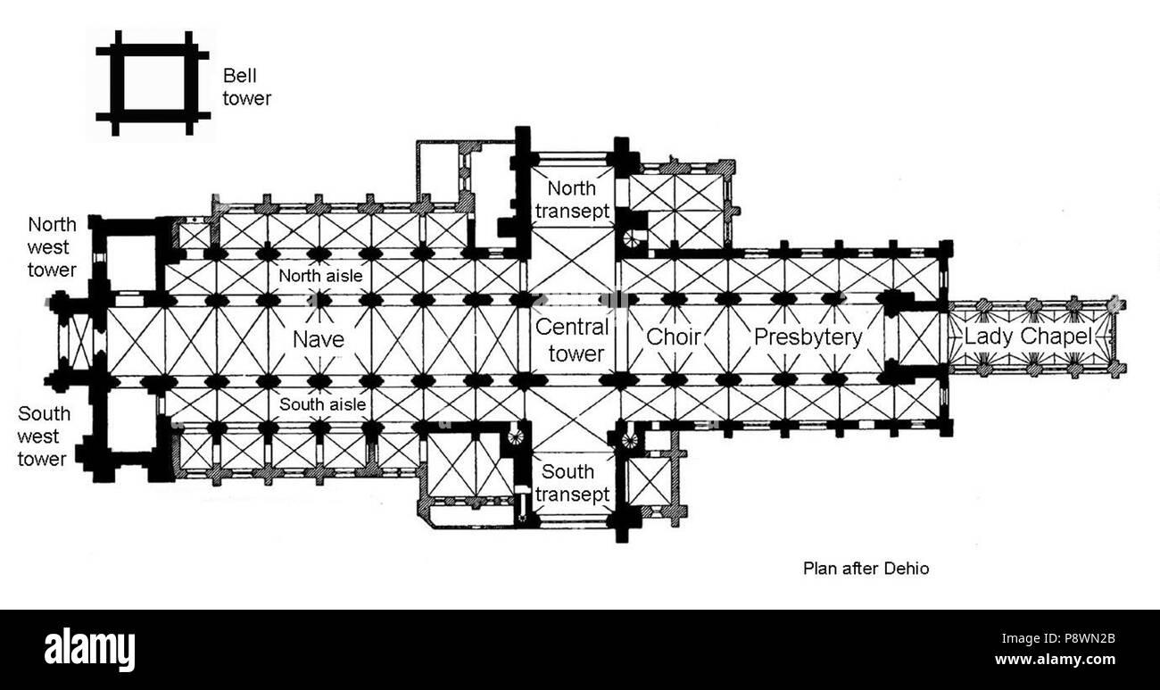 . 79 Chichester Cathedral Plan Stockfoto