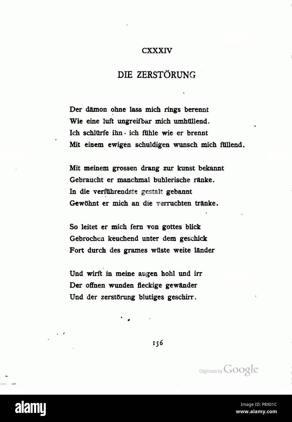 116 Die Blumen des Boesen 156 Stockfoto