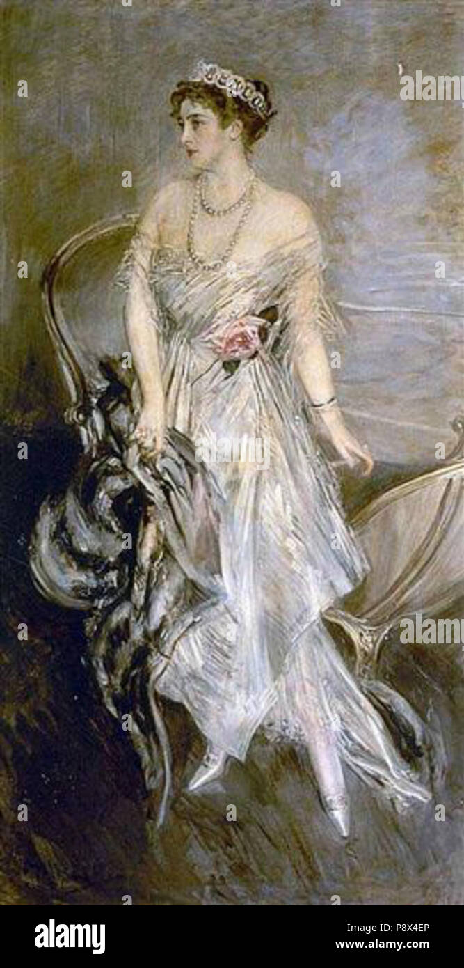 . 64 Boldini - Frau - Leeds - - später - Prinzessin - Anastasia - von - Griechenland und Dänemark-1914 Stockfoto
