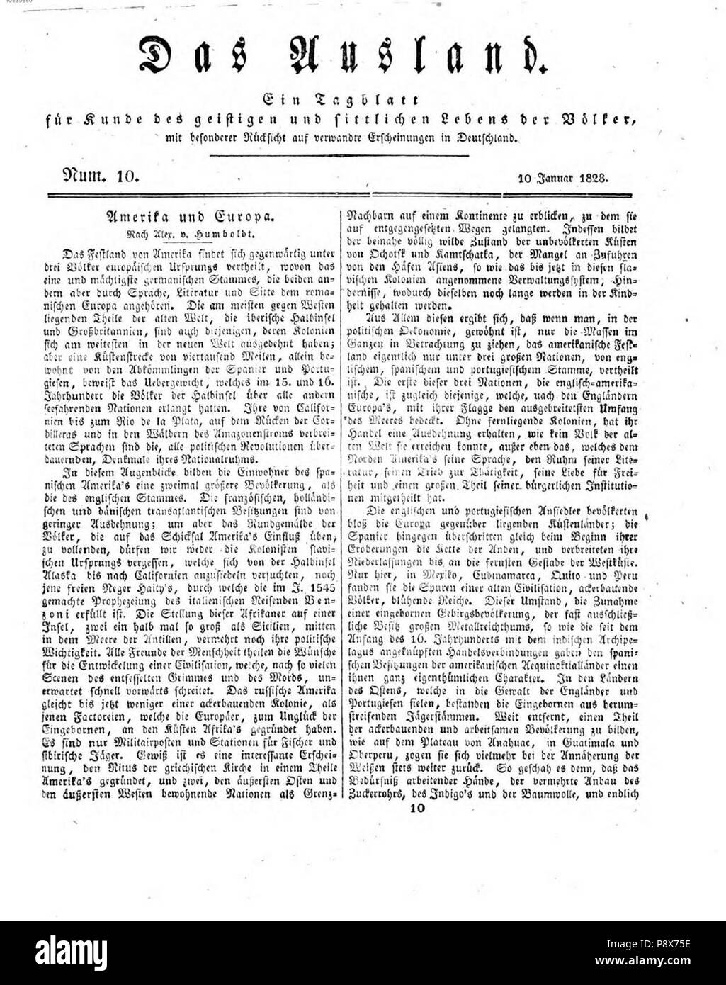 . 87 Das Ausland (1828) 044 Stockfoto