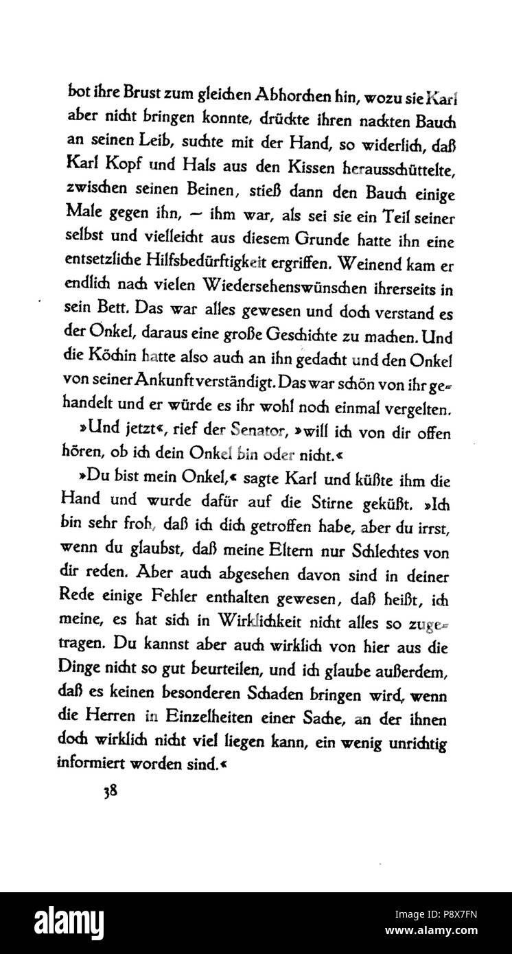 89 De Der Heizer. Ein Fragment 38 Stockfoto