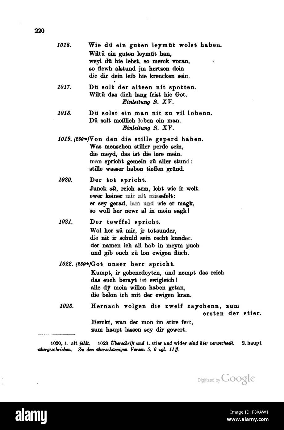 . 114 Deutsche Texte des Mittelalters Bd XIV 220 Stockfoto