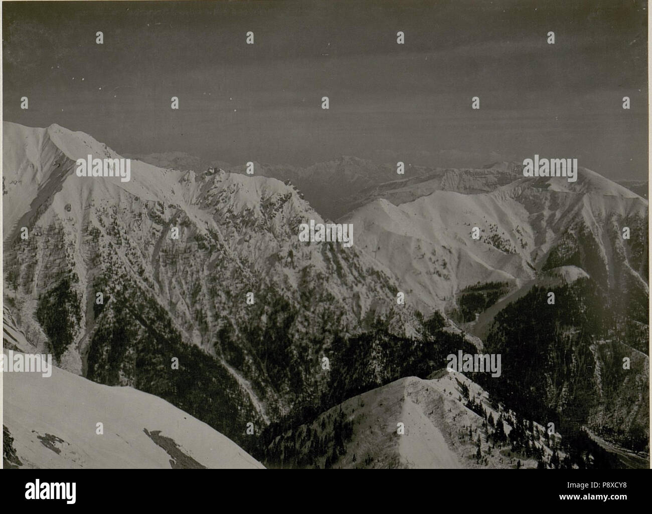 . 447 Panorama vom Pasubio, Mt. Pari, Ledrosee bis zur cadria. Stpkt, Art. Beobachter in Campei. 13-III.1918.) (BildID) 15514775 Stockfoto