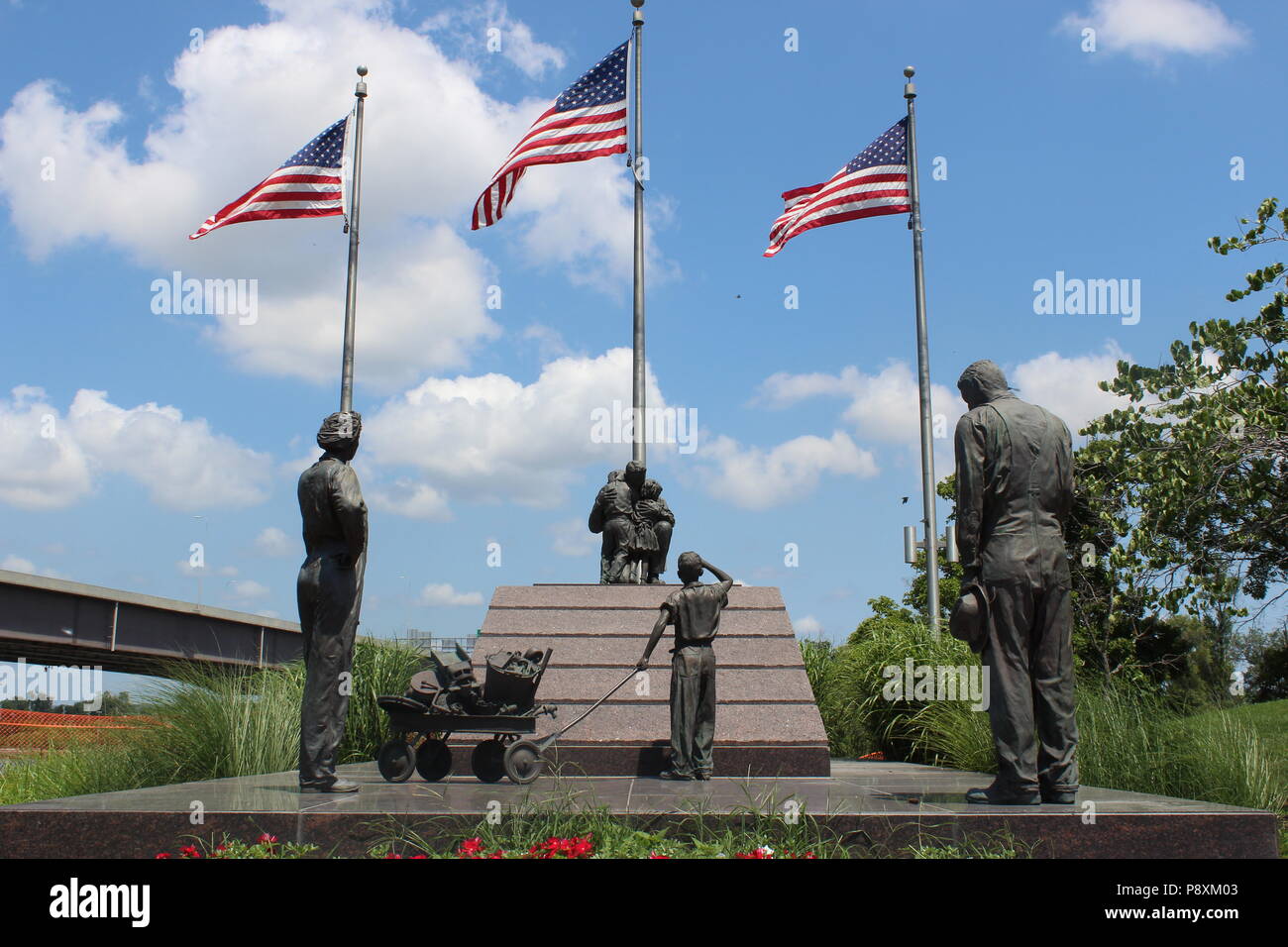Kriegerdenkmal, Heartland von Amerika Park, Omaha, Nebraska Stockfoto