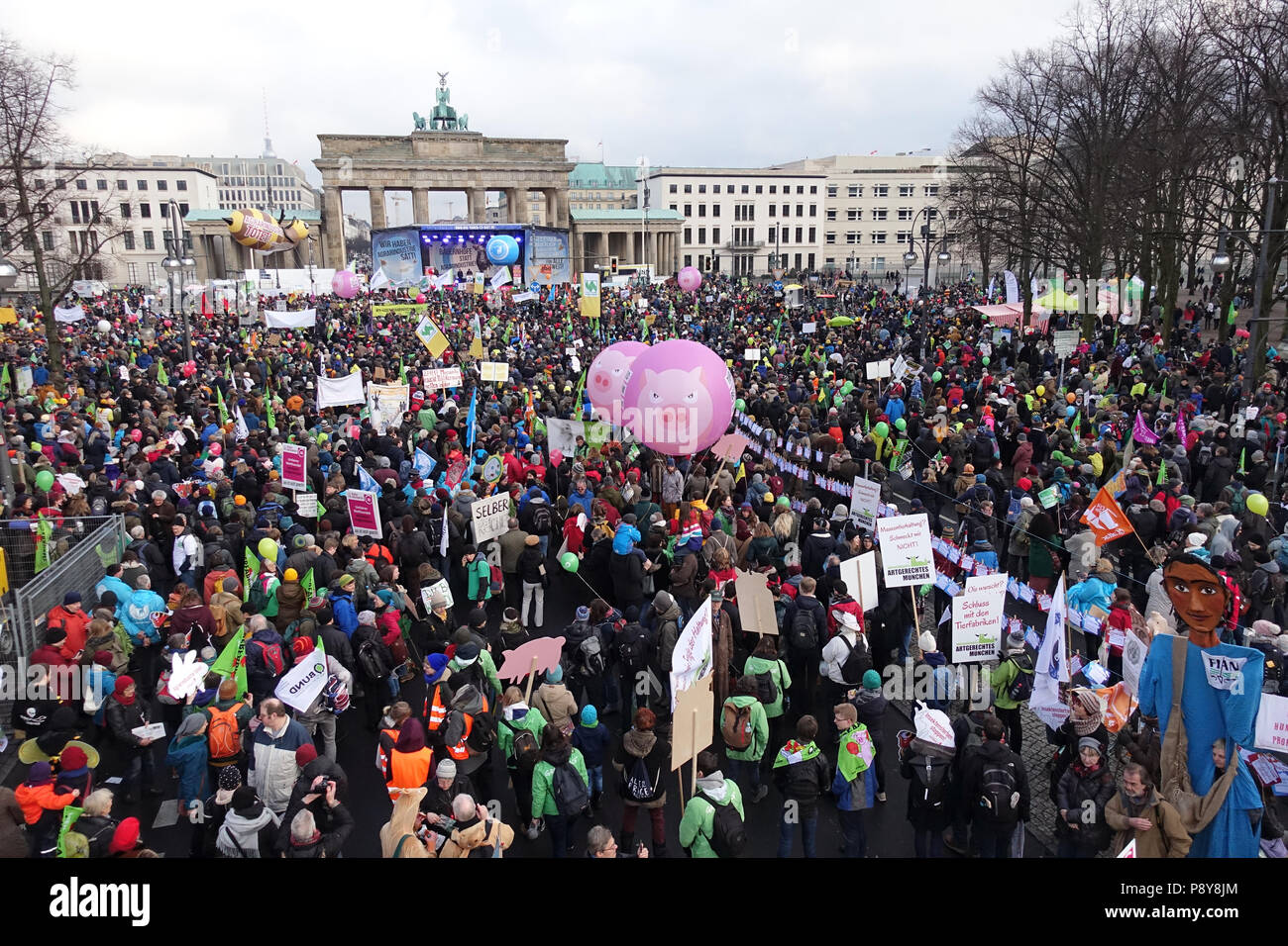 Berlin, Deutschland, Demo - Wir sind krank! Vor dem Brandenburger Tor Stockfoto