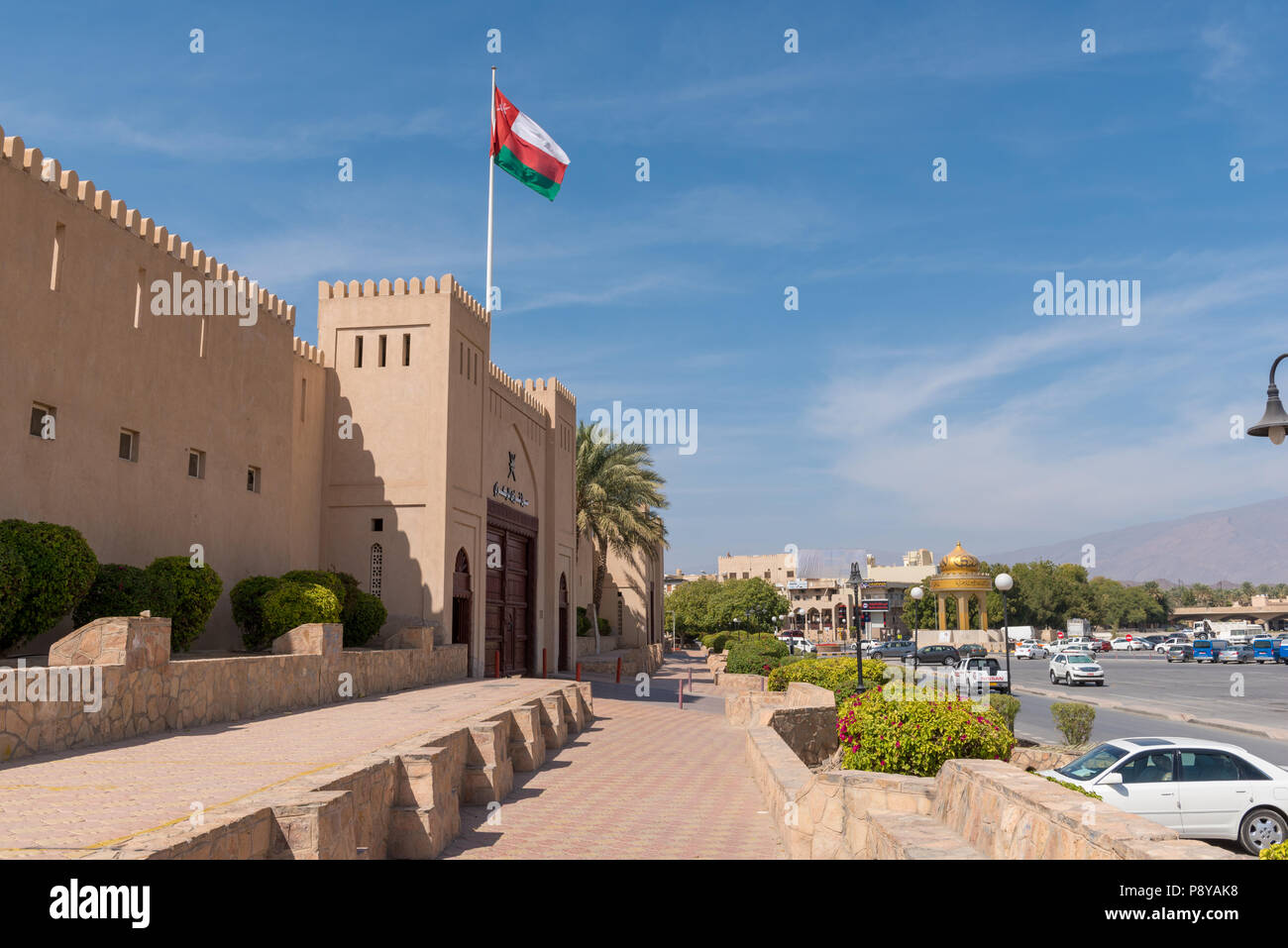 Die Außenseite des Nizwa Souk in westlichen Oman Stockfoto