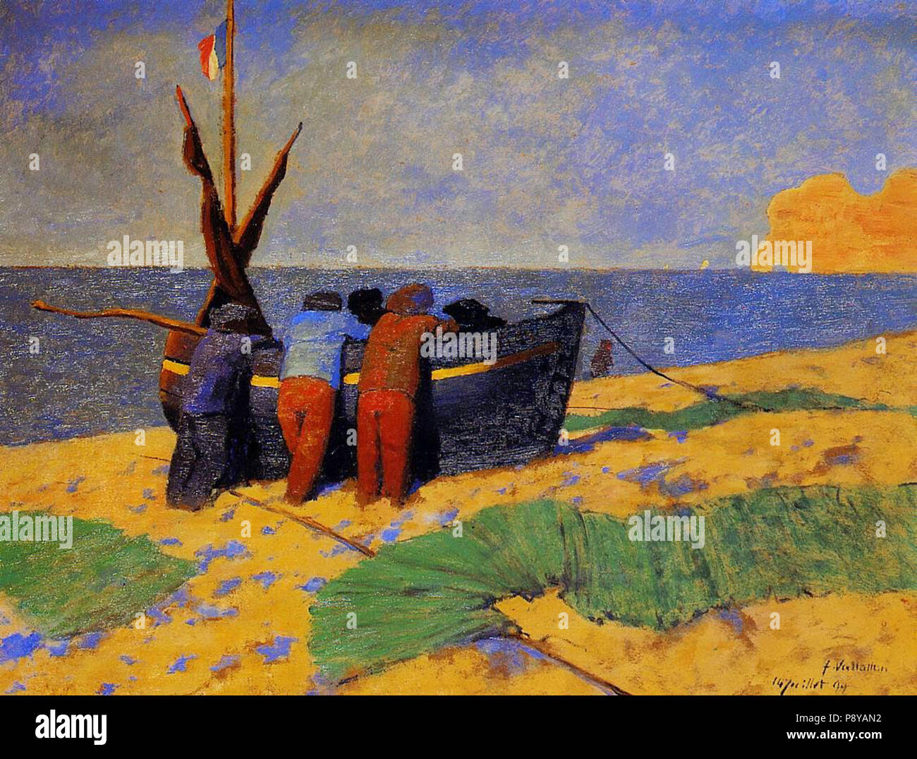 292 Félix Vallotton, 1899 - Le 14 juillet à Étretat Stockfoto