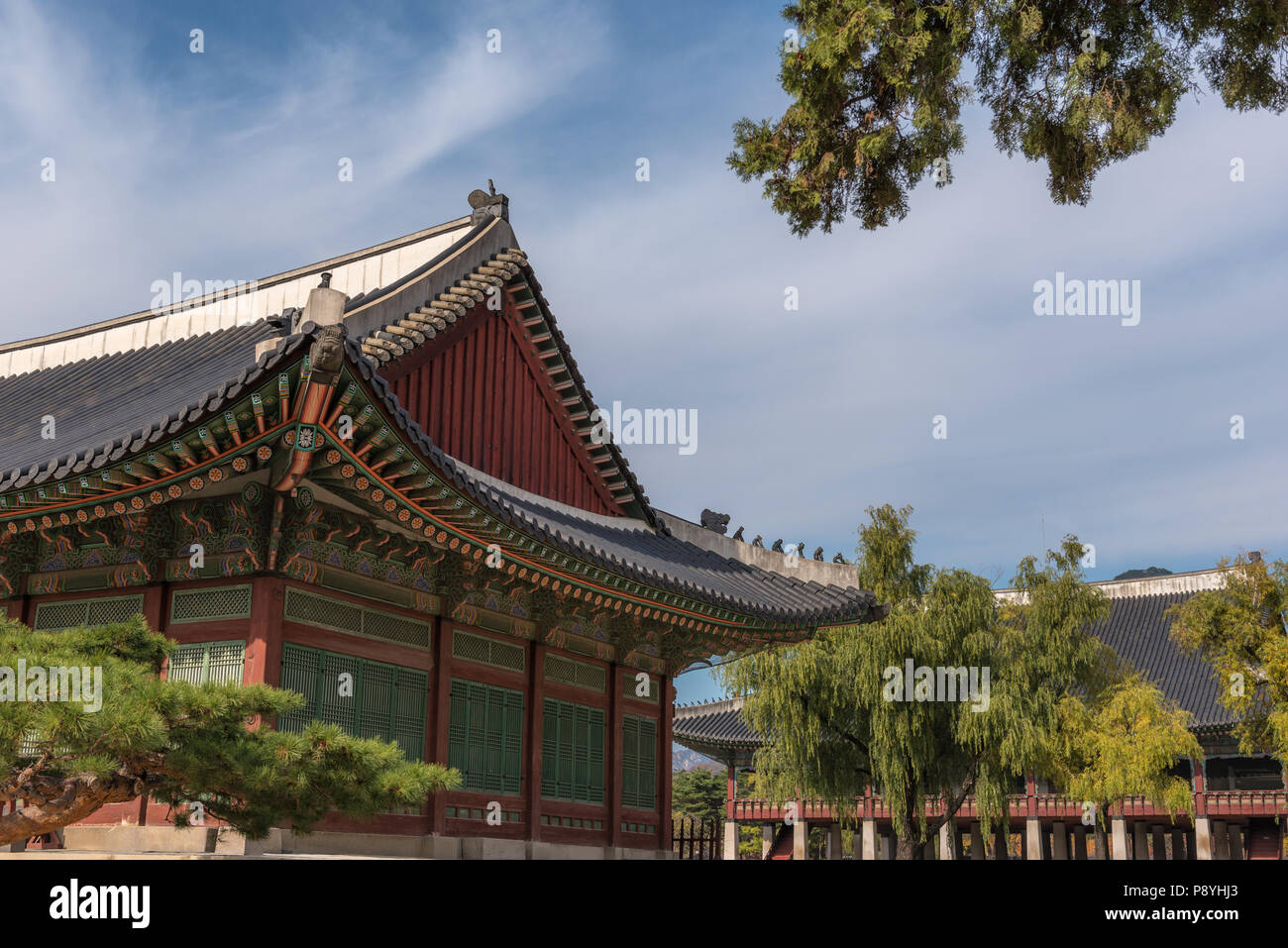 Gyeongbokgung Palast, Seoul, Südkorea Stockfoto