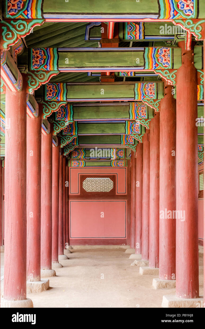 Arches Gyeongbokgung Palast, Seoul, Südkorea Stockfoto
