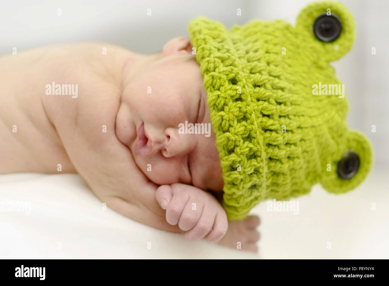 Cute Baby schlafen in Frieden, Baby Schlaf Stockfoto