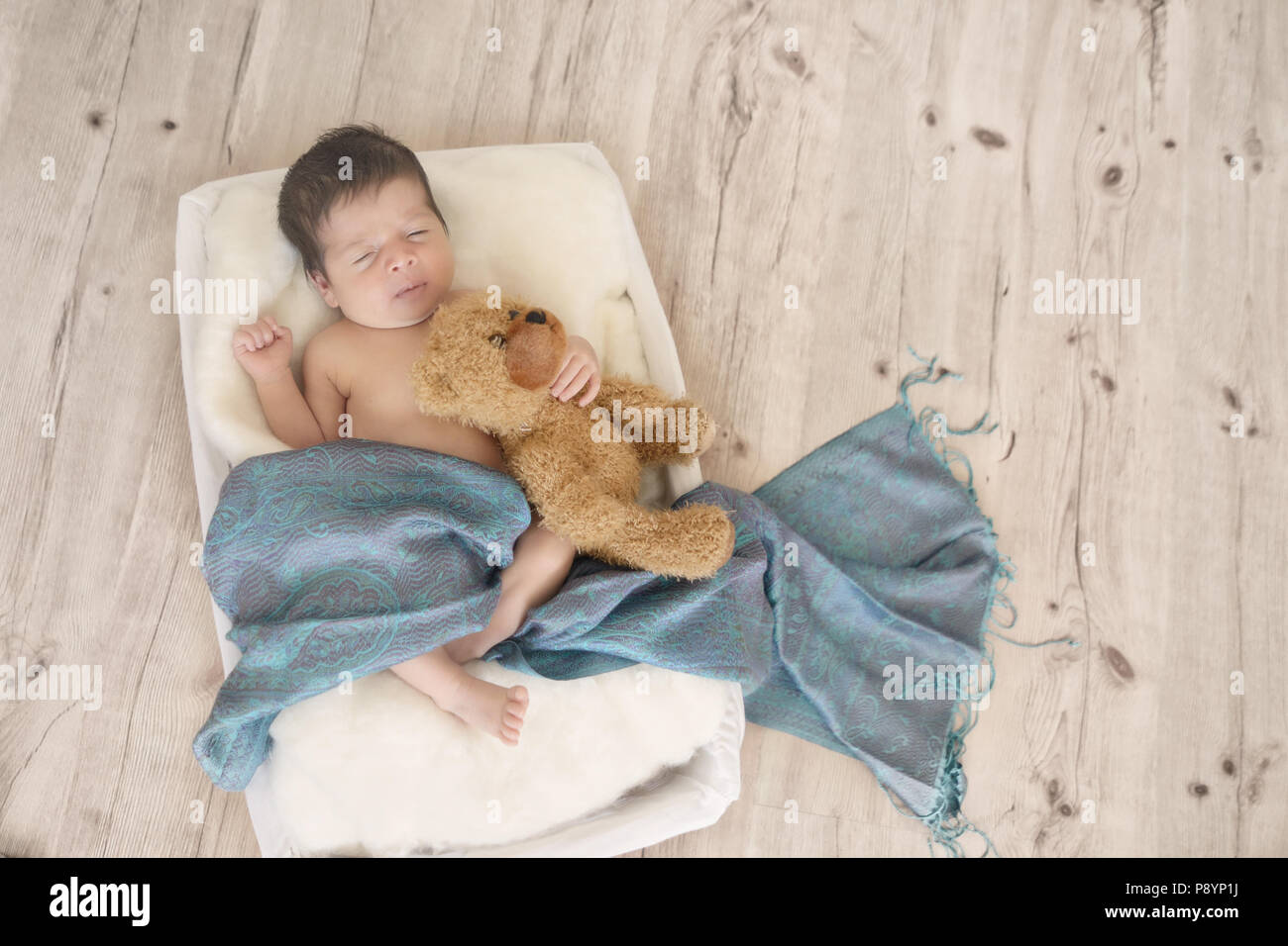 Cute Baby schlafen in Frieden, Baby Schlaf Stockfoto