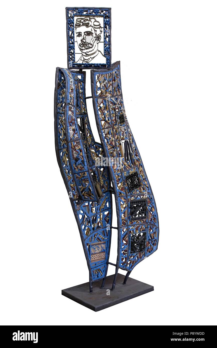 Sakrale Kunst IN PARAY-LE-MONIAL, Burgund, Frankreich Stockfoto