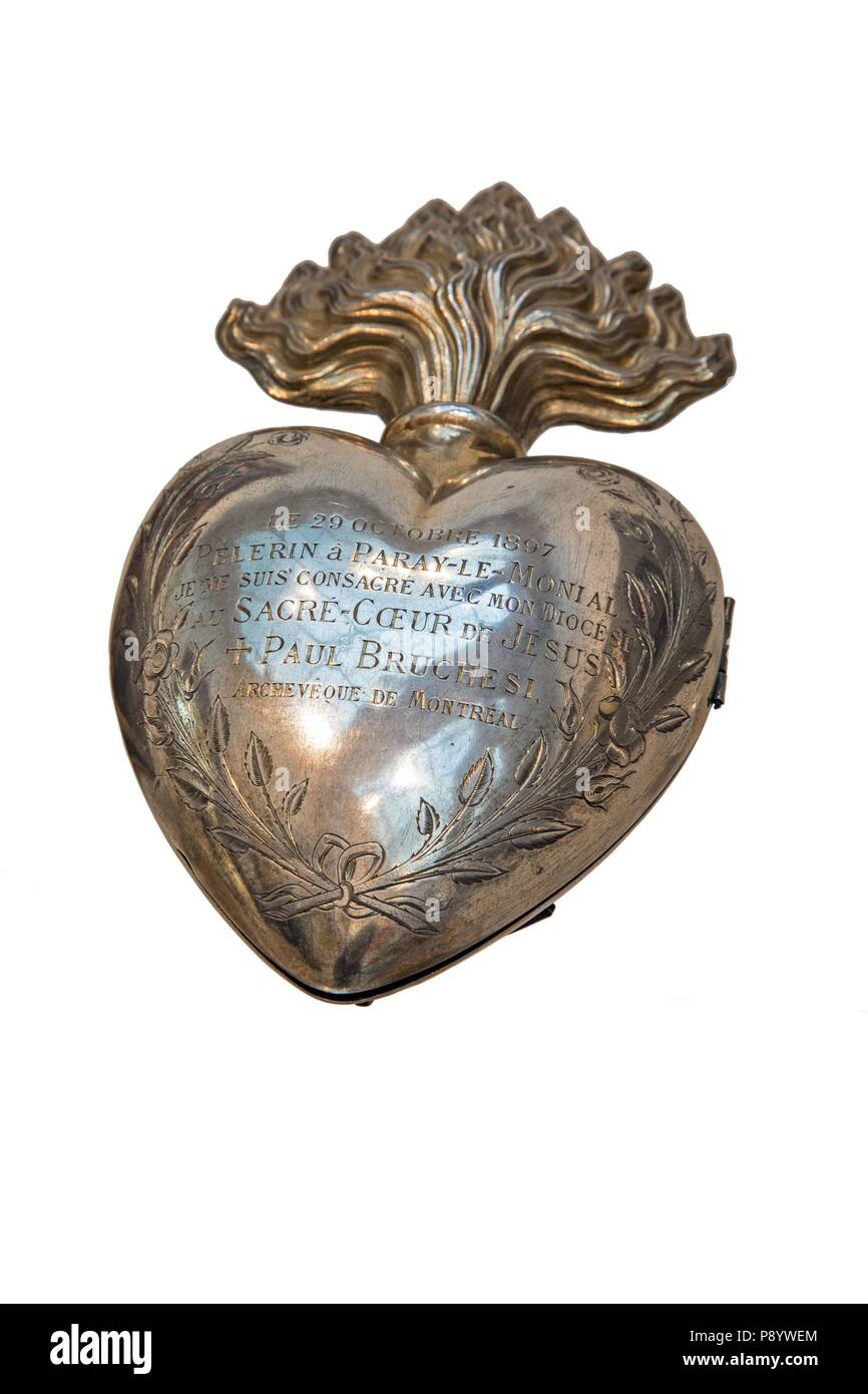 Sakrale Kunst IN PARAY-LE-MONIAL, Burgund, Frankreich Stockfoto