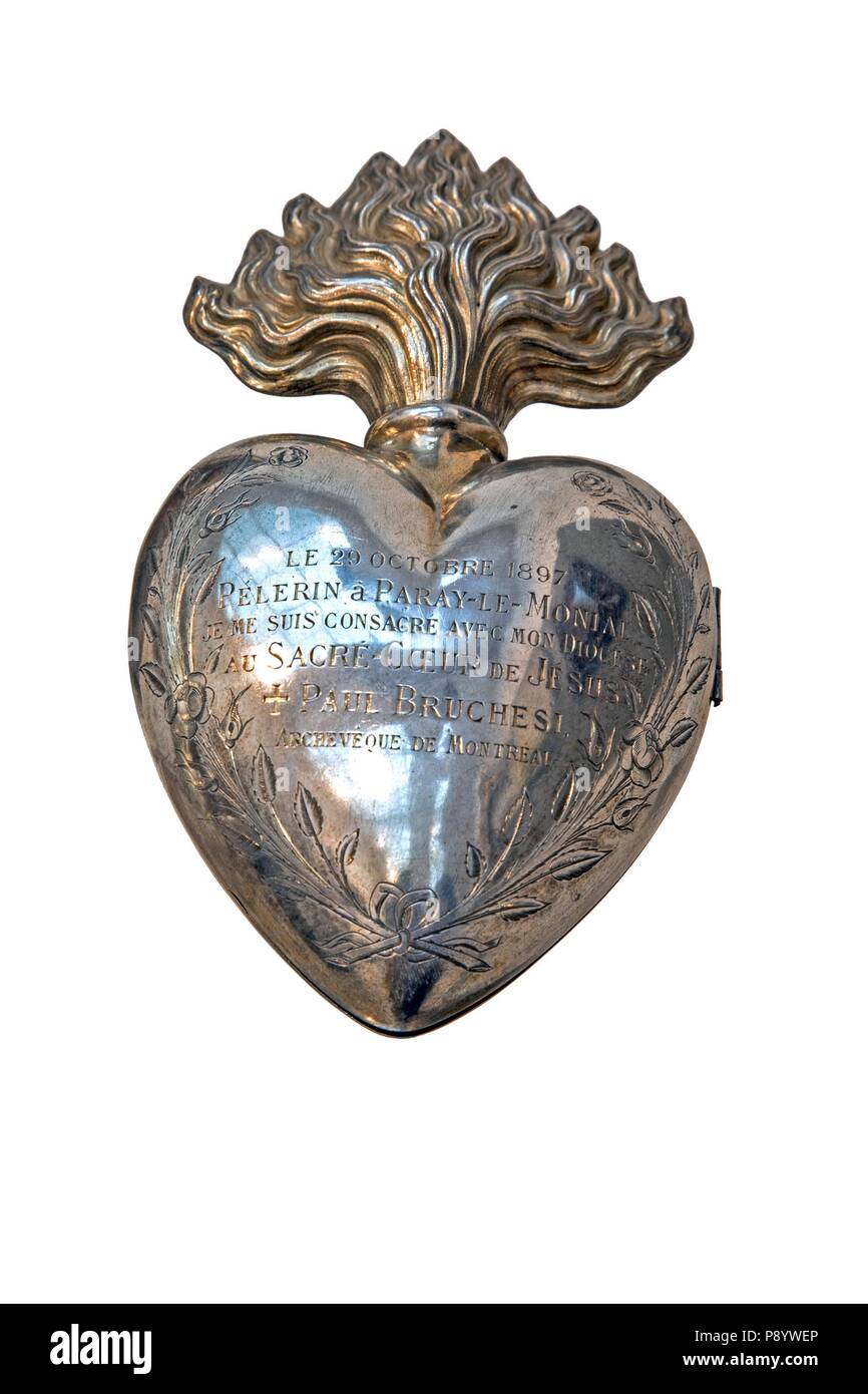 Sakrale Kunst IN PARAY-LE-MONIAL, Burgund, Frankreich Stockfoto