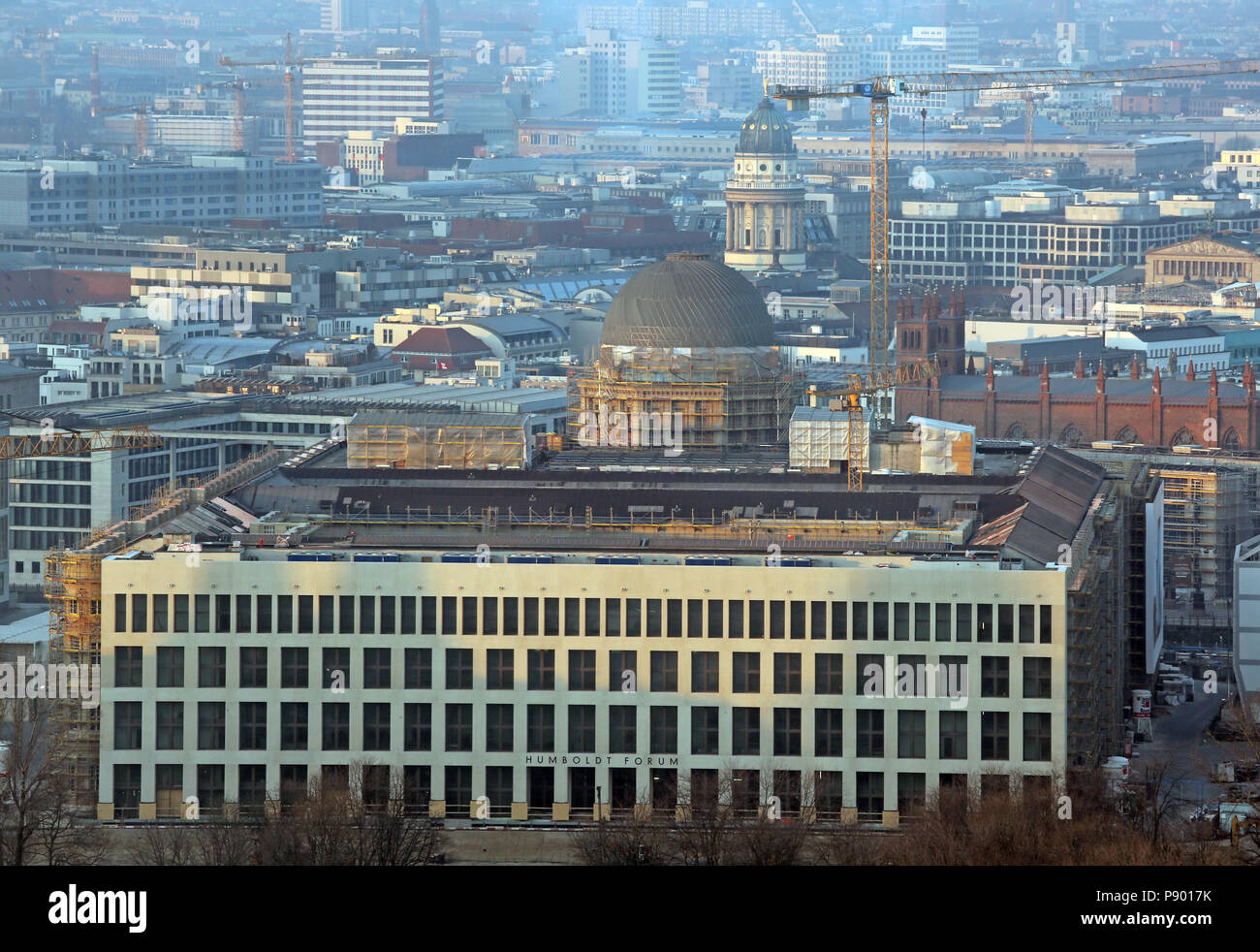 Berlin, Deutschland, das Stadtbild mit dem Bau des Humboldt-Forums Stockfoto