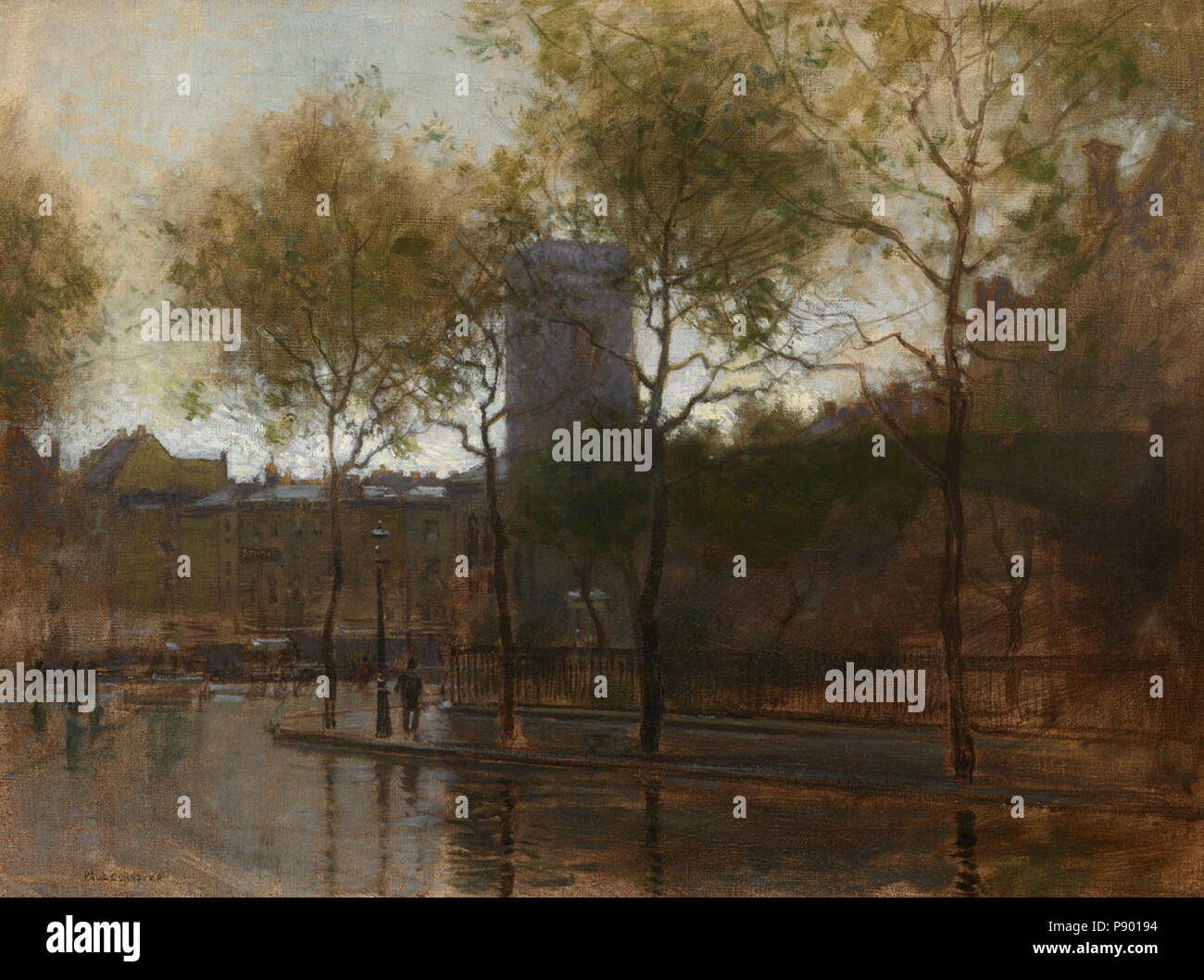 . 84 Cornoyer Cheyne Walk und Allerheiligen Kirche Stockfoto