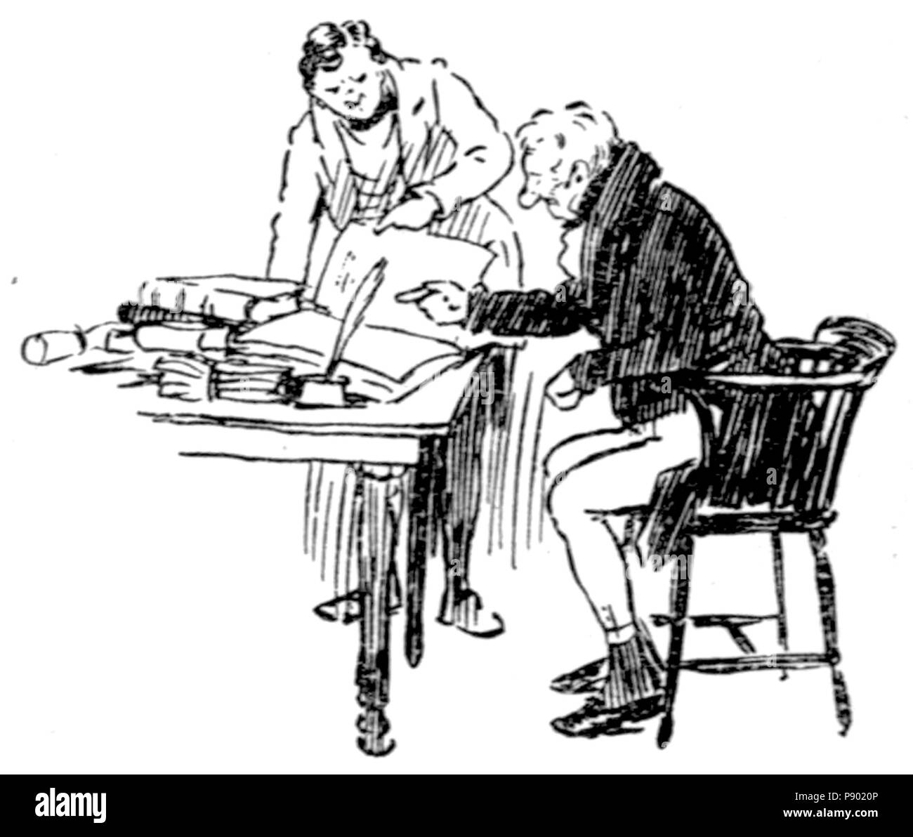 336 Abbildung auf Seite 30 Der perversen Witwe und der Witwe, 1909 Stockfoto