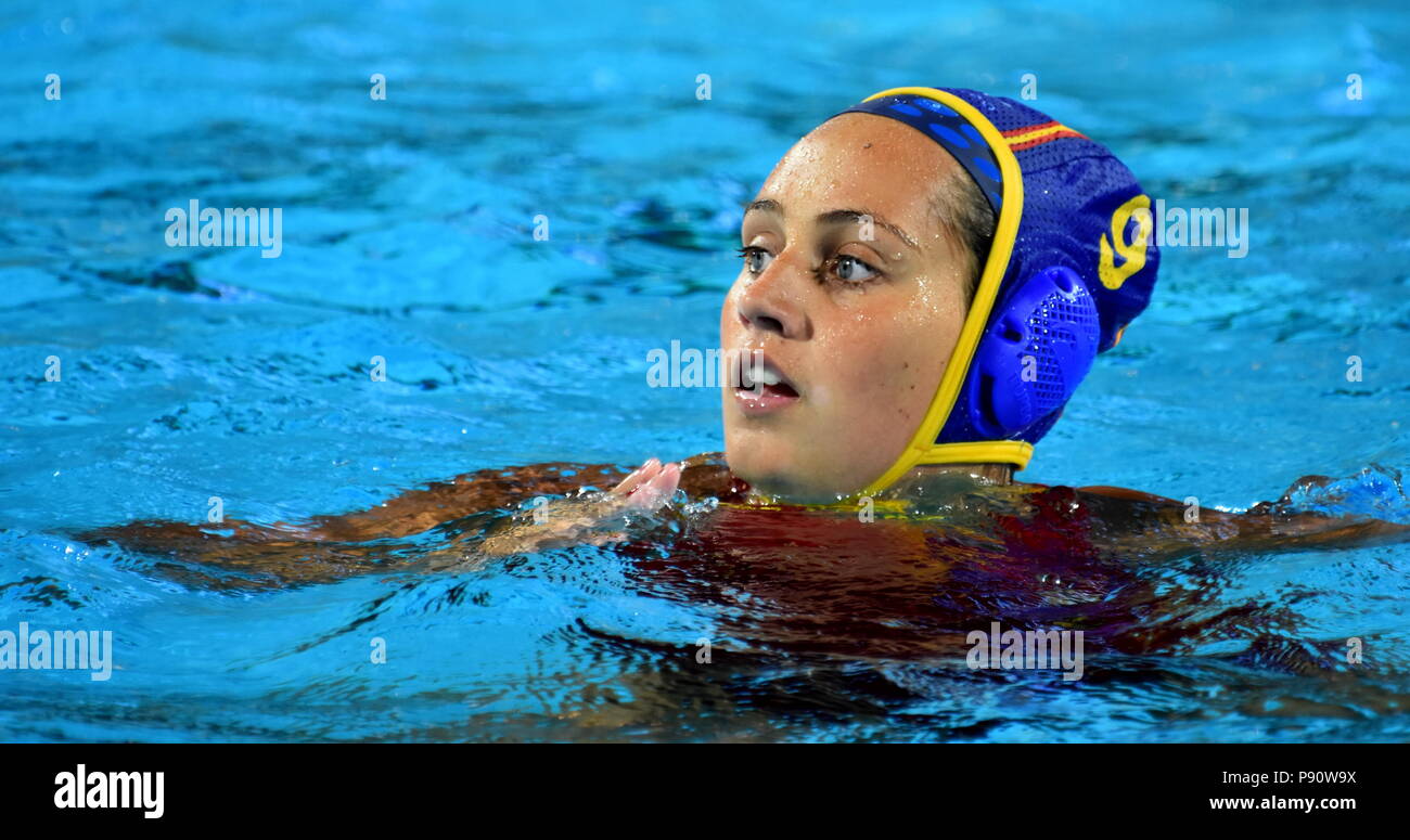 Budapest, Ungarn - 20.Juli 2017. FORCA ARIZA Judith (ESP) Spieler der spanischen Mannschaft in der Vorrunde. FINA Wasserball Wm war Stockfoto