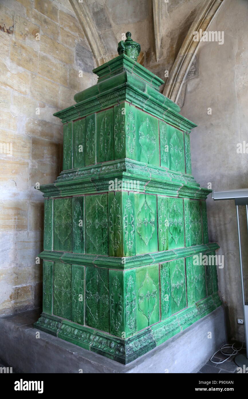 Im holländischen Stil Herd, böhmische Bundeskanzleramt, Alten Königspalast, Dritten Hof, Prager Burg, dem Hradschin, Prag, Tschechien (Tschechische Republik), Europa Stockfoto