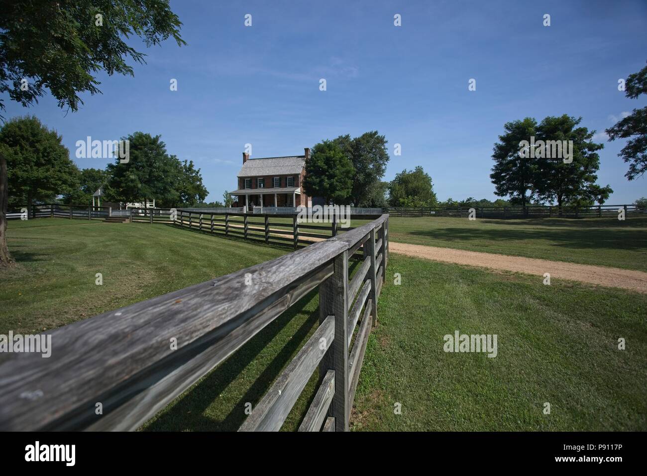 Die appomattox Courthouse National Historic Park in Appomattox Virginia. Dieses restaurierte historische Stätte, Teil des Nationalparks in den Vereinigten Stockfoto