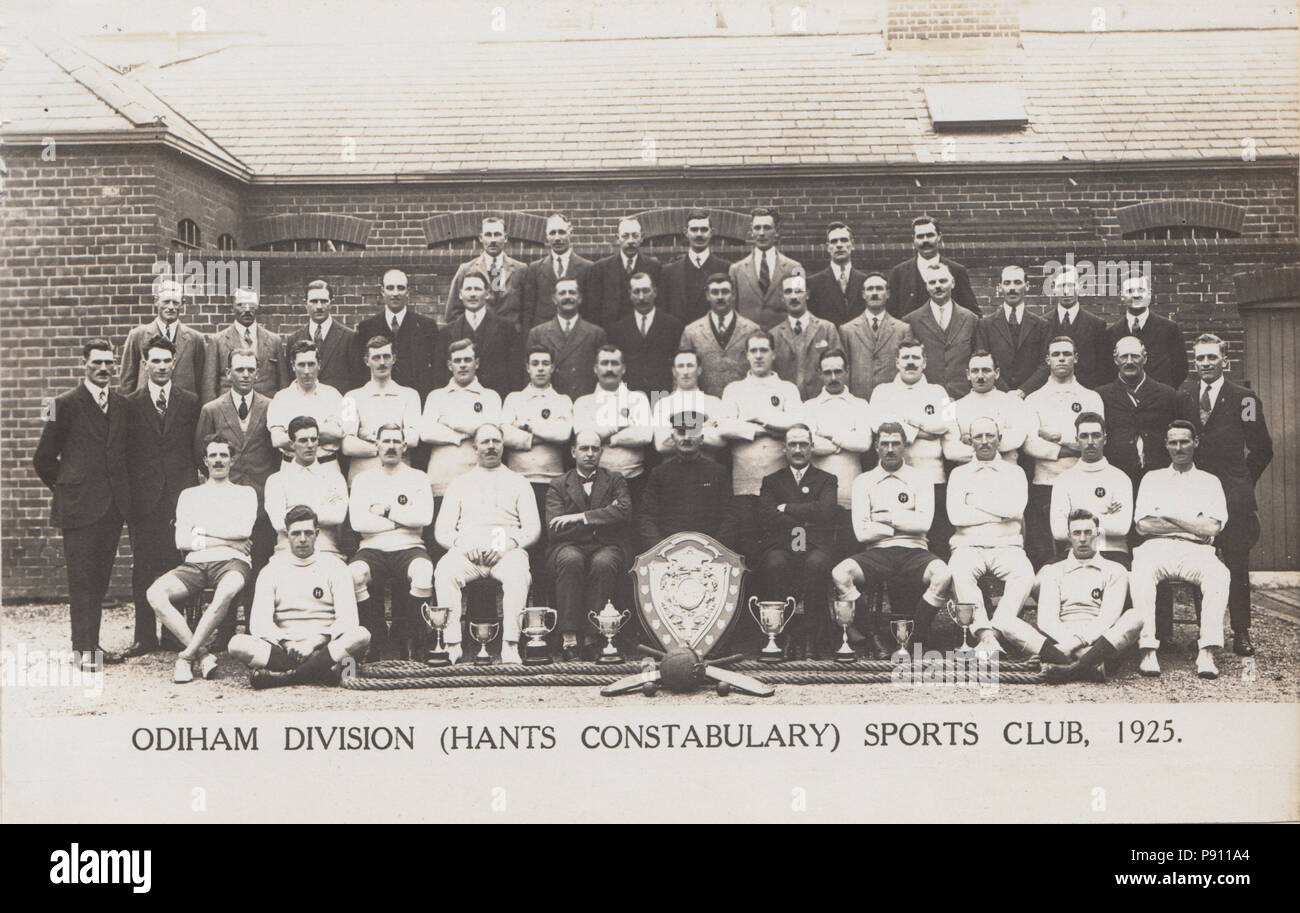 Vintage Foto von odiham Division (Hampshire Constabulary) Sport Club, 1925. Stockfoto