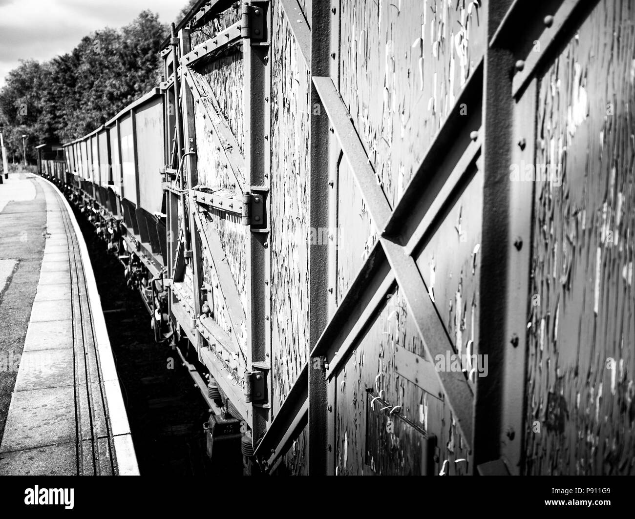 Alte Britische erhalten Eisenbahnwagen Stockfoto