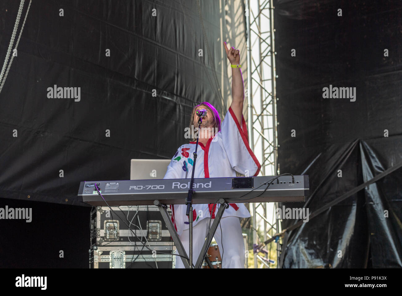 Brentwood Essex, 14. Juli 2018 Brentwood Music Festival 2018 im Brentwood Zentrum Abba FeverCredit Ian Davidson/Alamy leben Nachrichten Stockfoto