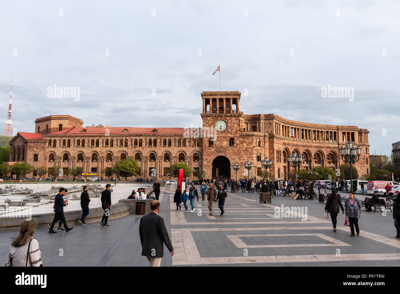 YEREVAN, Armenien - Martch 2018: Die Stadt ist die Hauptstadt Eriwan o f Armenien. Stockfoto