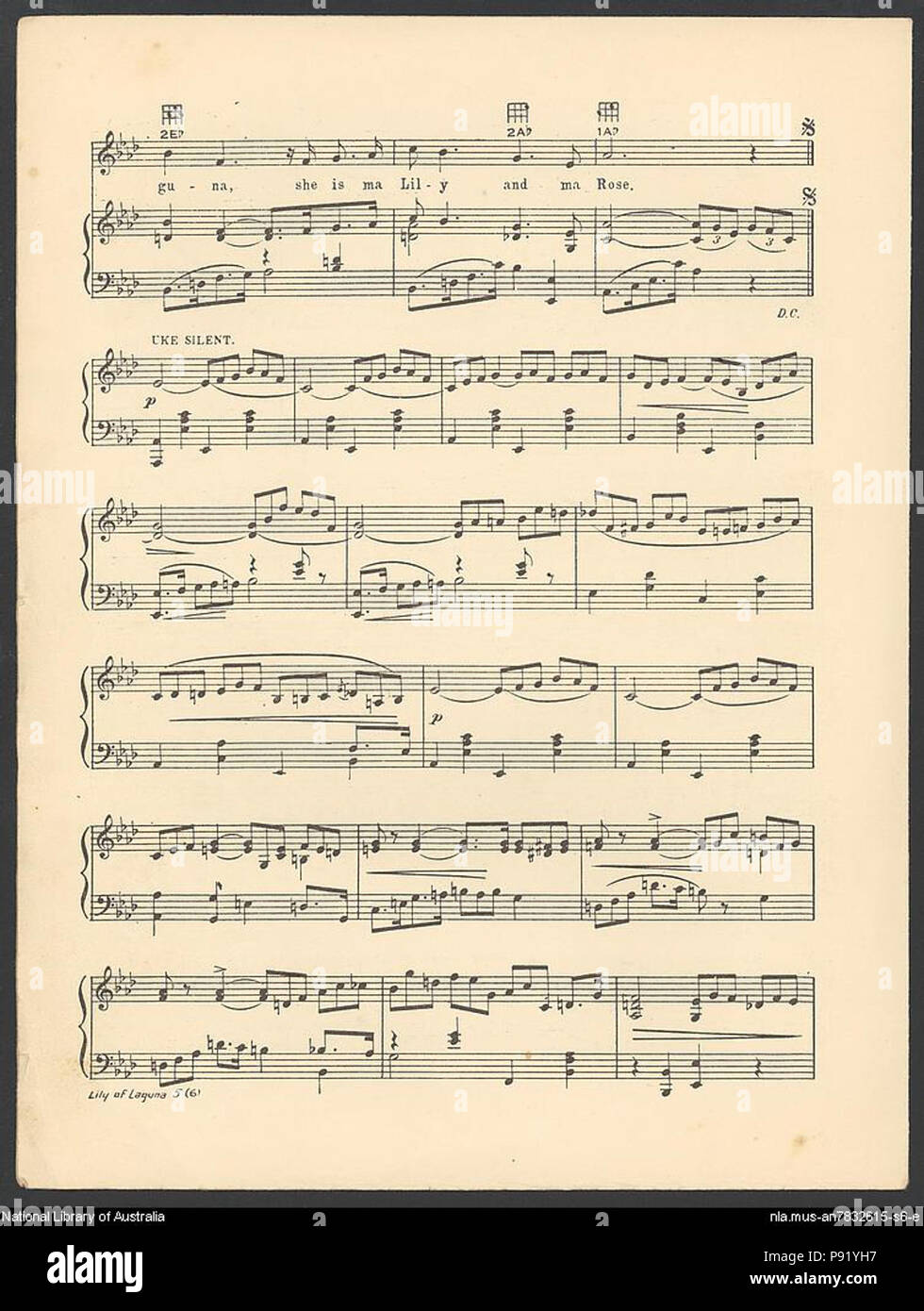 . 401 Leslie-Stewart-Lily des Laguna 1 - Blatt 5 Stockfoto