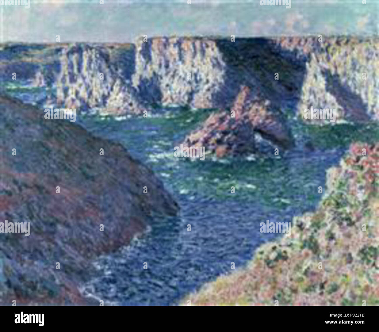 . 423 Monet-Rocks-at-belle-Ile Stockfoto
