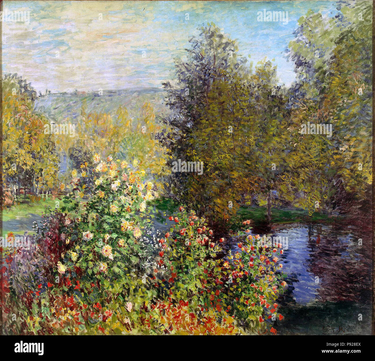 . 427 Monet, Claude - Ecke des Gartens in Montgeron Stockfoto