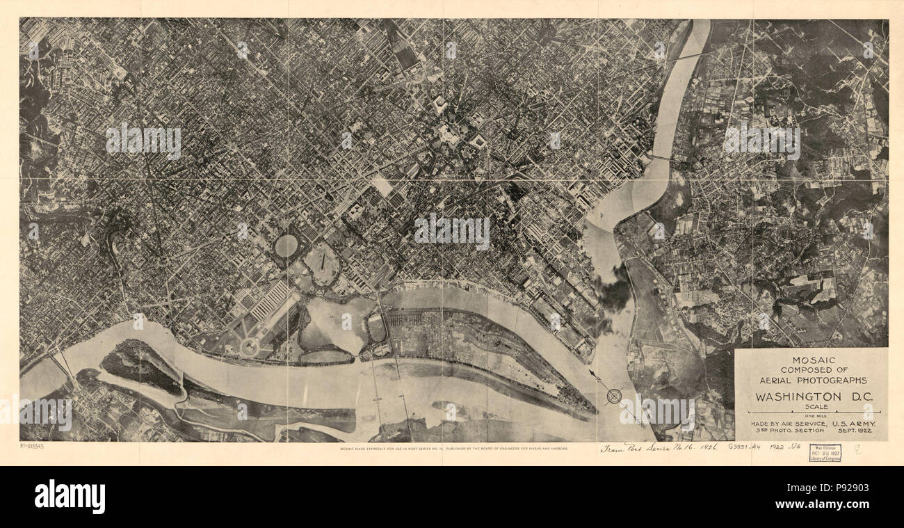 . 429 Mosaik aus Luftaufnahmen, Washington D.C. LOC 87693345 Stockfoto