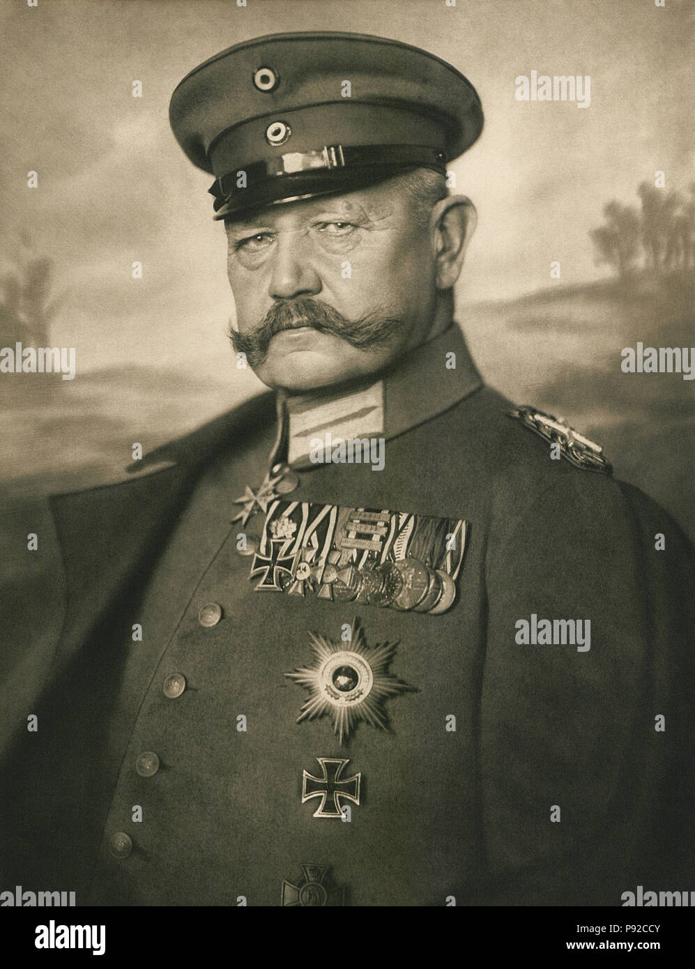 . 454 Paul von Hindenburg (1914) von Nicola Perscheid (7/8) Stockfoto