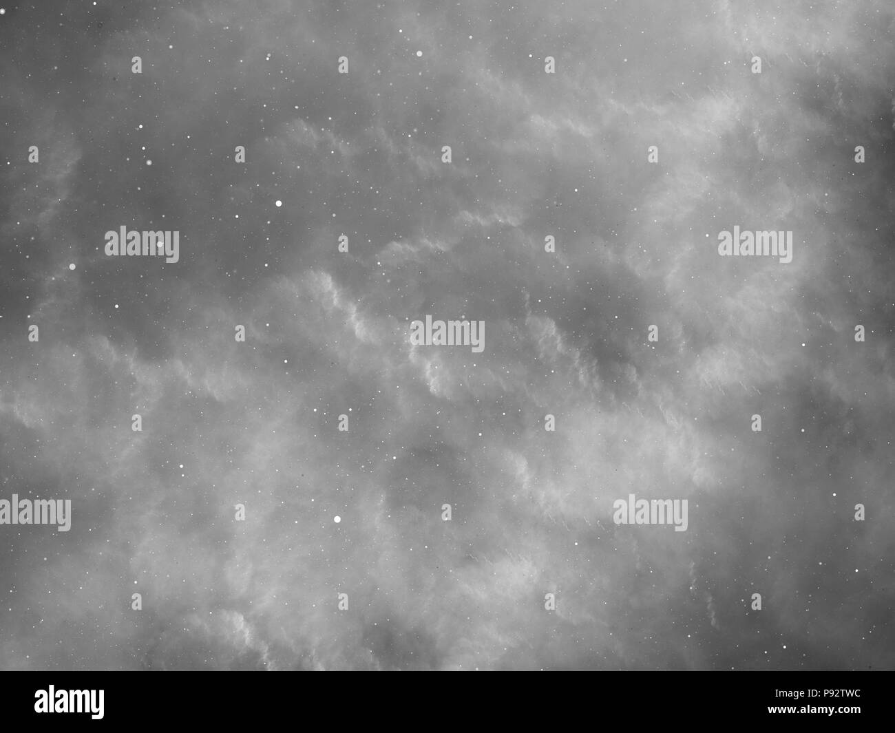 Endlose Weiten fraktale Struktur, Schwarz und Weiß Intensität Karte, 3D-Rendering Stockfoto