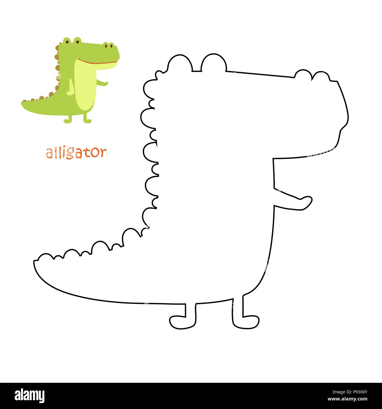 Krokodil silhouette Ausgeschnittene Stockfotos und -bilder - Alamy