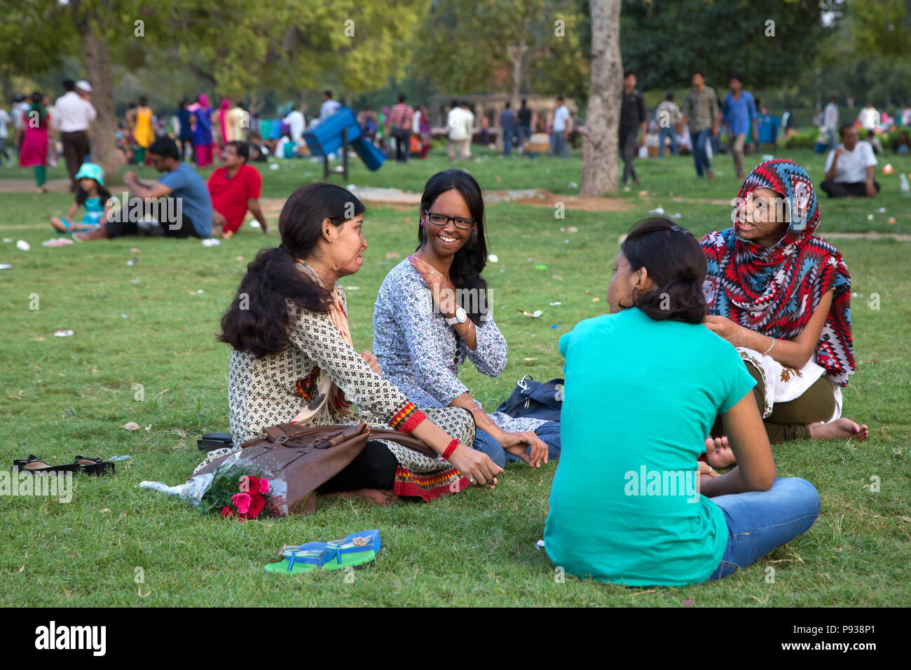 Mädchen, die Opfer der Säureangriff in Delhi (von Stop die Säure greift Kampagne, Indien) Stockfoto