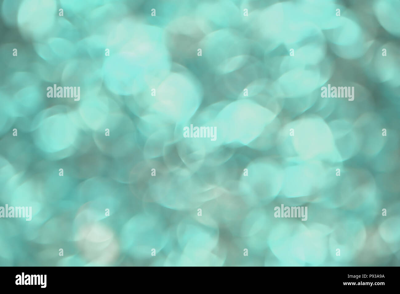 Türkis bokeh Hintergrund Stockfoto