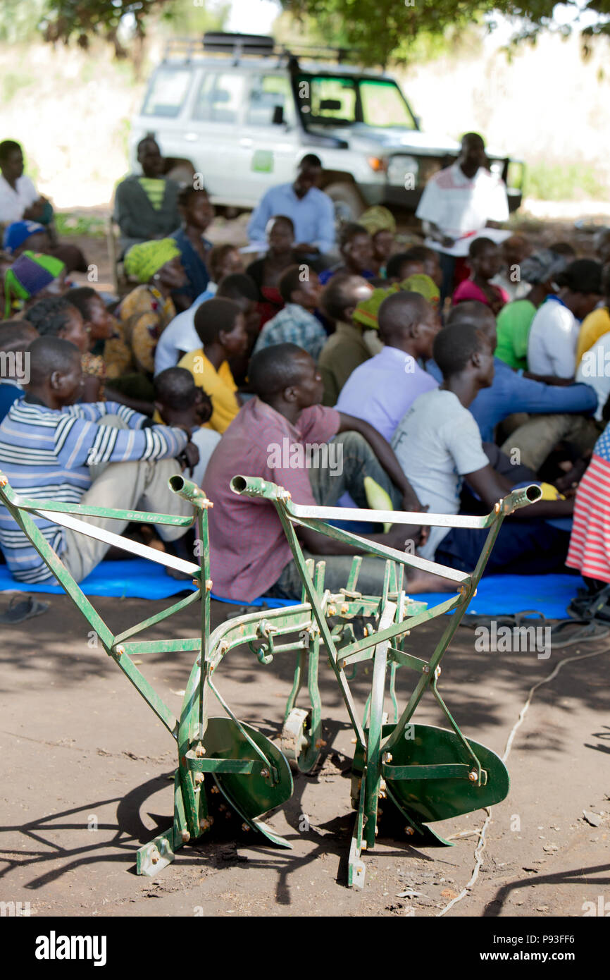 Adjumani, Uganda - Nationales Selbsthilfe Projekt der Hilfsorganisation Welthungerhilfe. Stockfoto