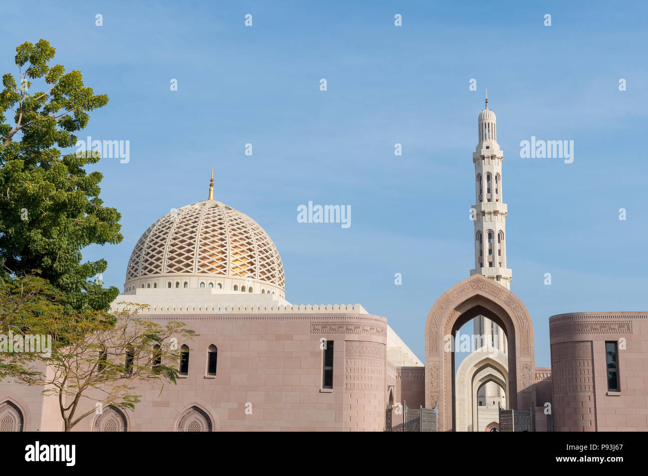 Sultan Qaboos Grand Mosque in Muscat, Oman Stockfoto