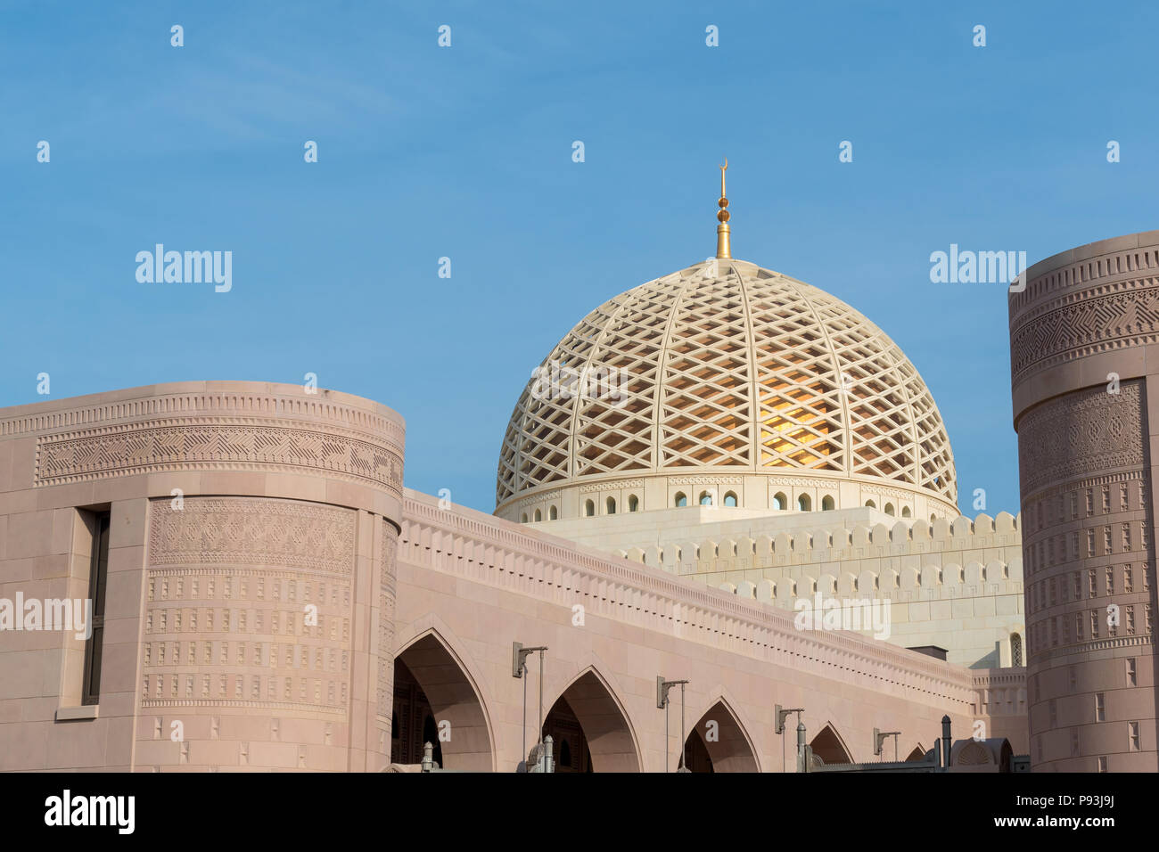 Sultan Qaboos Grand Mosque in Muscat, Oman Stockfoto