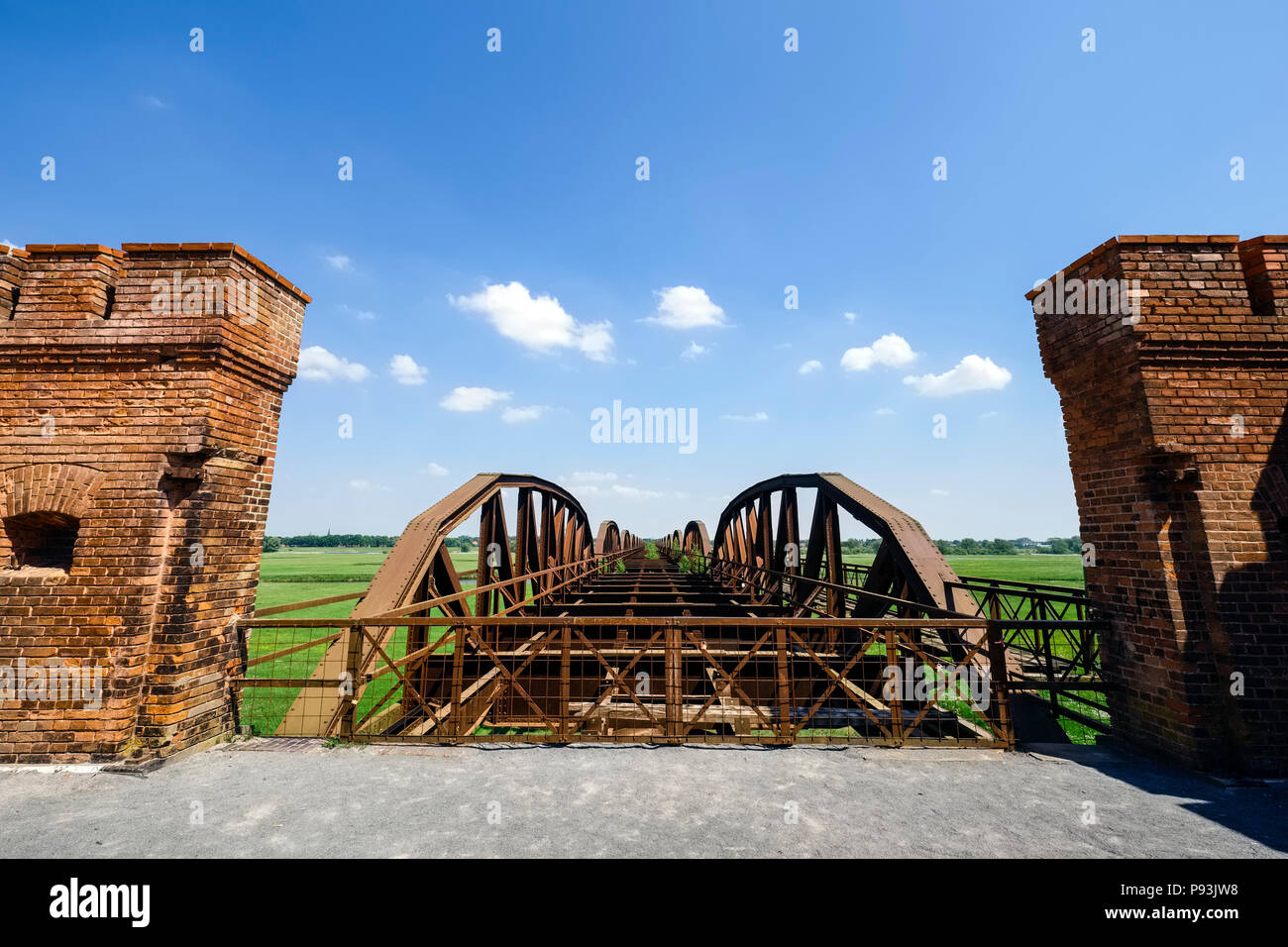 Ruinen von Elbe Dömitz, Niedersachsen, Deutschland Stockfoto