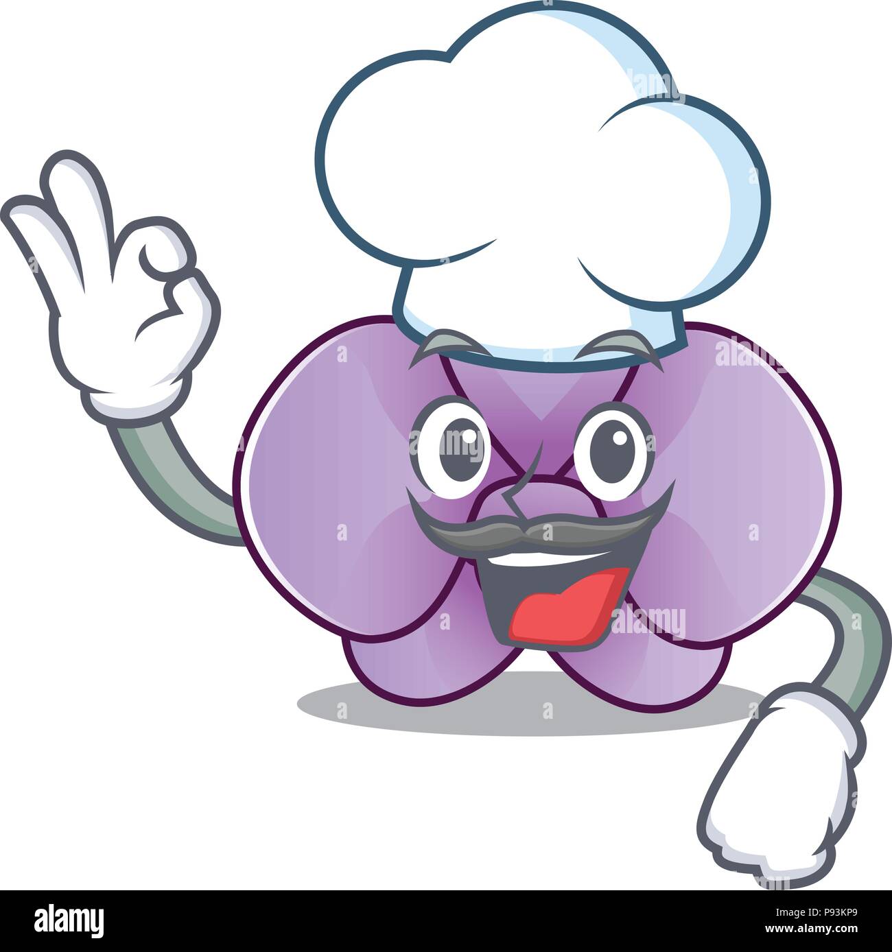 Koch orchid flower Charakter Cartoon Stock Vektor