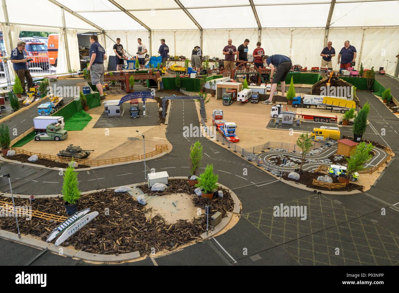 Radio control Modell Lkw Layout an Tragflächen und Räder Stockfoto