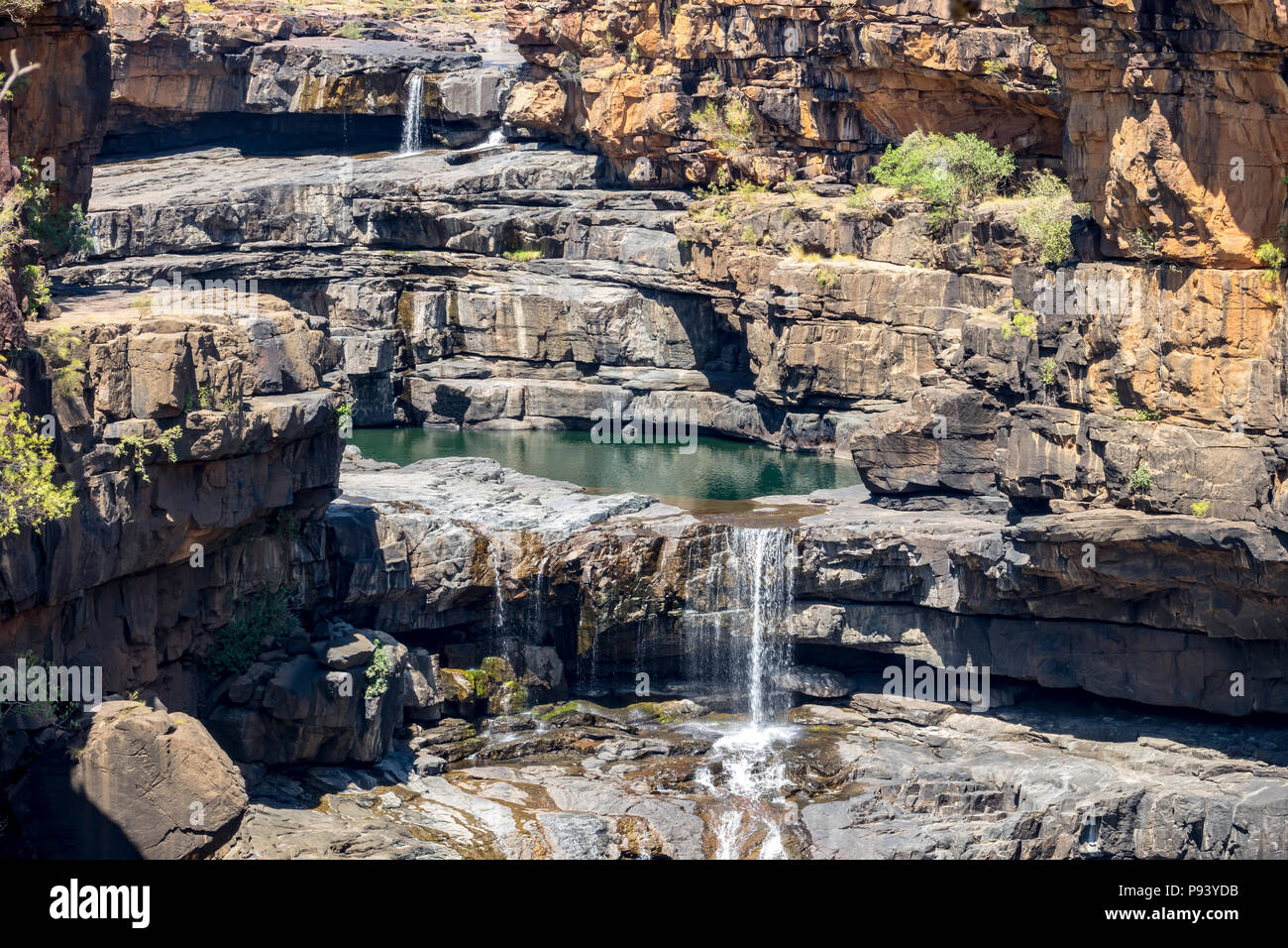 Mitchell Falls in der trockenen Jahreszeit, Western Australia Stockfoto