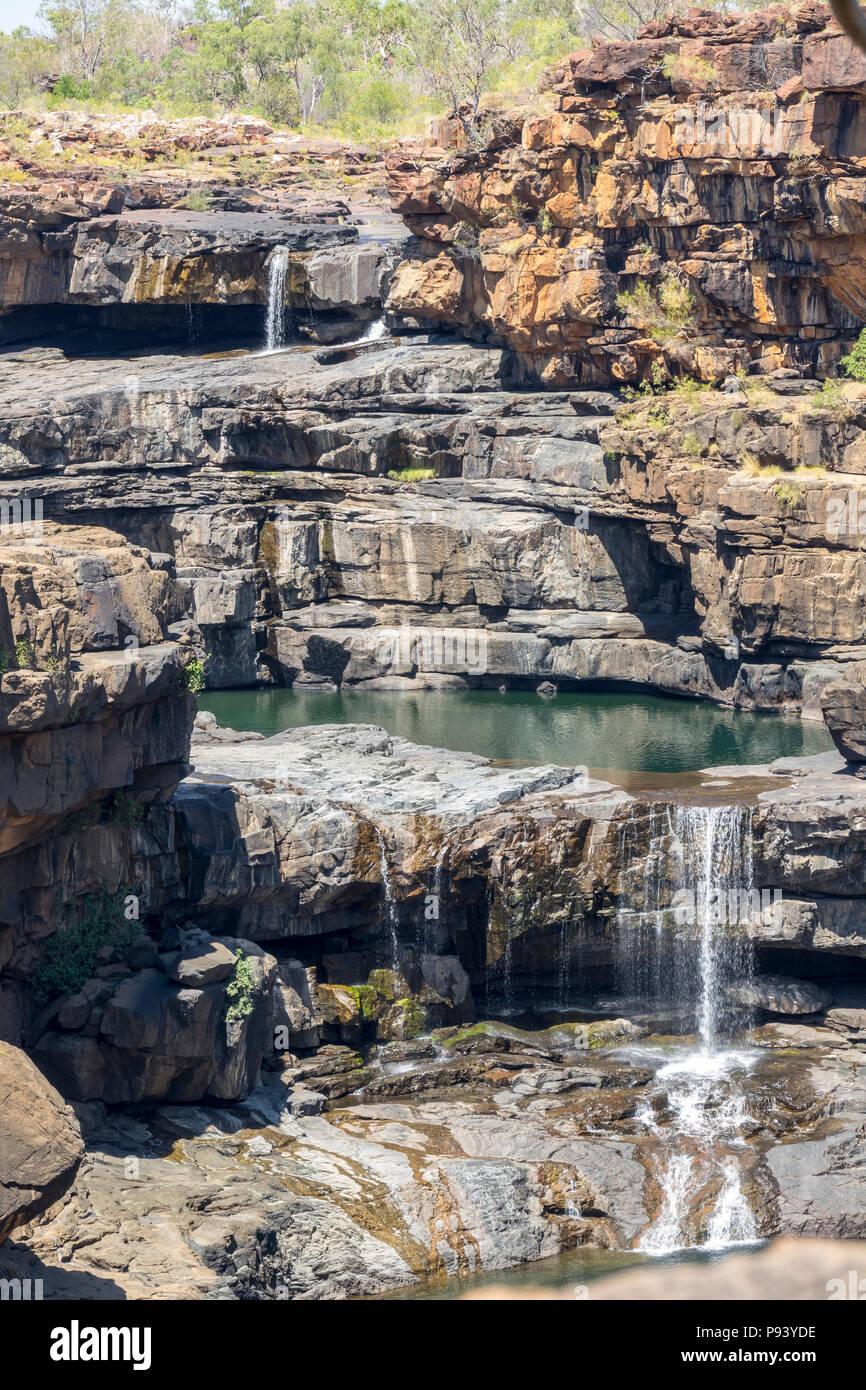 Mitchell Falls in der trockenen Jahreszeit, Western Australia Stockfoto