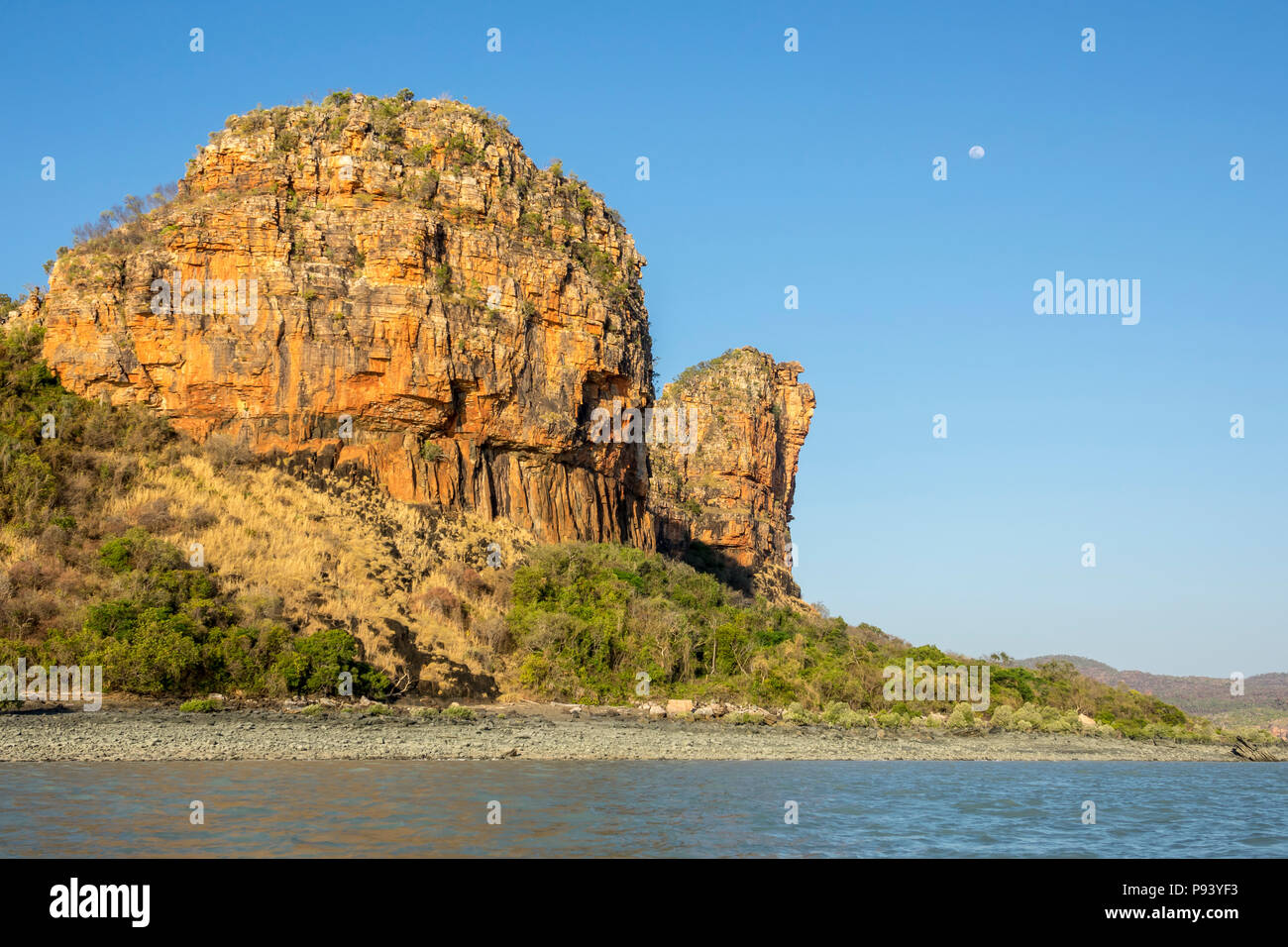 Hunter River Mond, Kimberley Küste, Western Australia Stockfoto