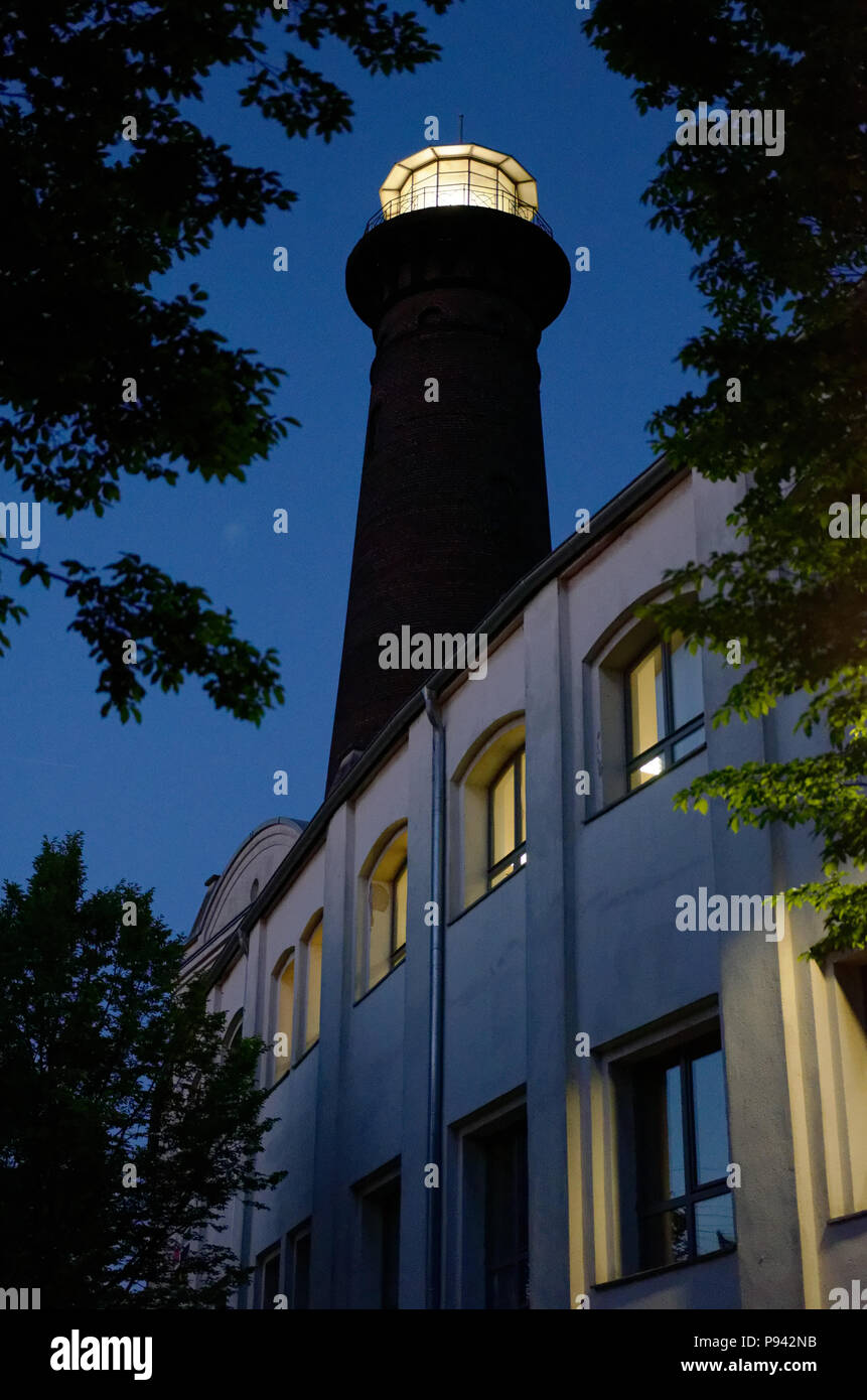 Historische helios Leuchtturm in Köln Ehrenfeld Stockfoto
