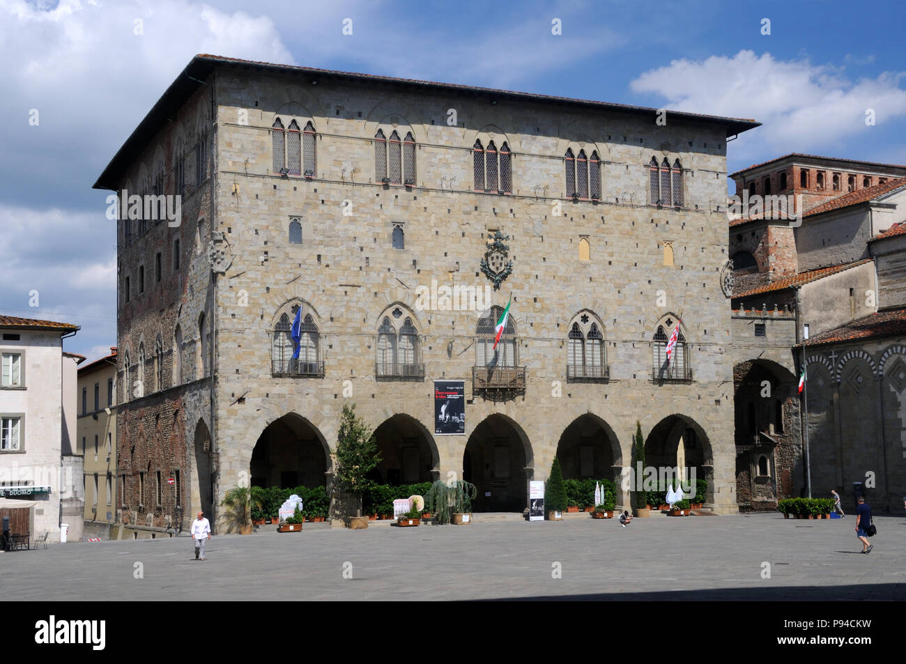 Palazzo del Comune in Pistoia, Toskana, Italien Stockfoto